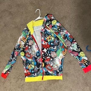 Weissman Oversized Small Cartoon Bomber Jacket/ Costume